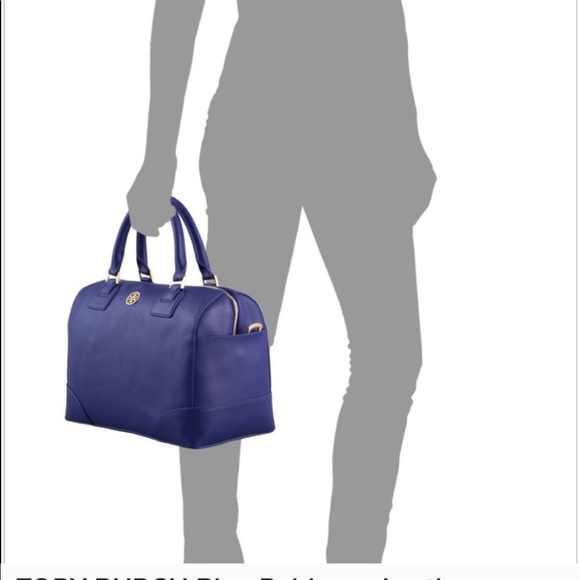 Tory Burch Blue Robinson Satchel Crossbody Bag - Picture 7 of 8